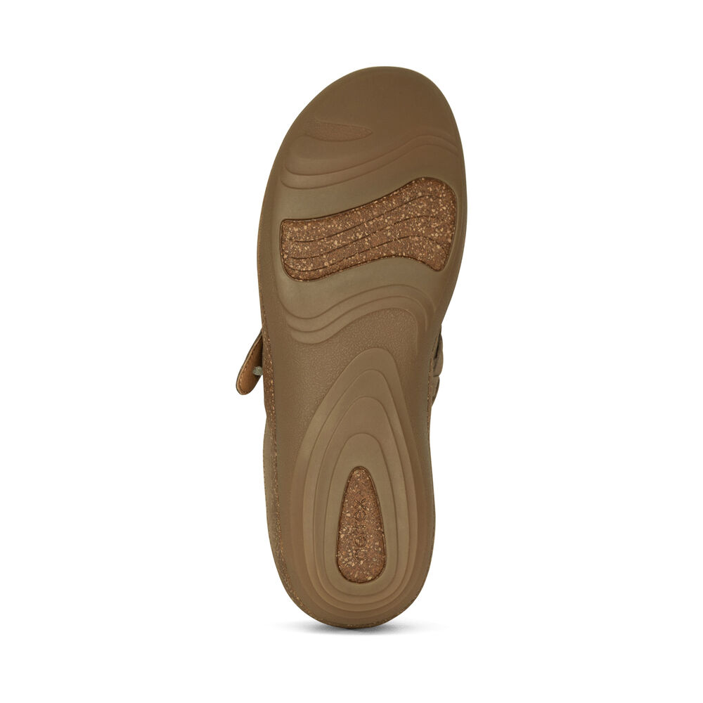 Aetrex Women's Libby Arch Support Clogs - Taupe | USA 1DZRX4R